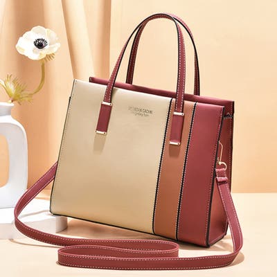 トップ レディース 配色ハンドバッグ[品番：II000007594 バッグ