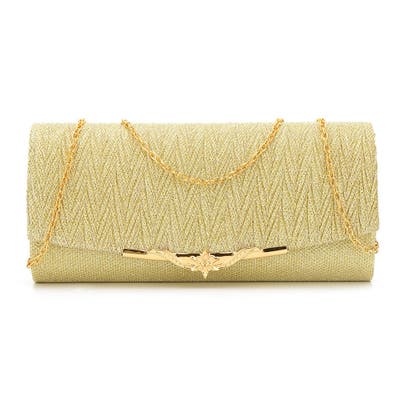 美品 JESSICA MCCLINTOCK パーティバッグ ビーズ ゴールド