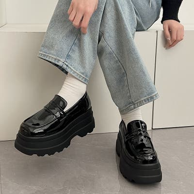 厚底トリプルソール ボリューム コインローファー 6318[品番