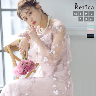 総フラワー刺繍シースルーロングドレス ロングワンピース 結婚式 [品番：MFND0009957]｜Retica（レティカ）のレディースファッション通販｜SHOPLIST（ショップリスト）
