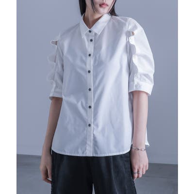 ファッション kOhAKU変形スリーブシャツ[品番：MITW0018113]｜osharewalker トップス