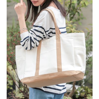 芸能人愛用のルームウェア n'OrLABEL7ポケットキャンバスビッグトートバッグ [品番 Tote Bag