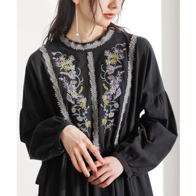somari imagination花柄刺繍コットンティアードワンピース[品番