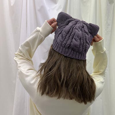 猫耳ニット帽 レディース ニット帽[品番：JOKW0012899]｜REAL  STYLE（リアルスタイル）のレディースファッション通販｜SHOPLIST（ショップリスト）