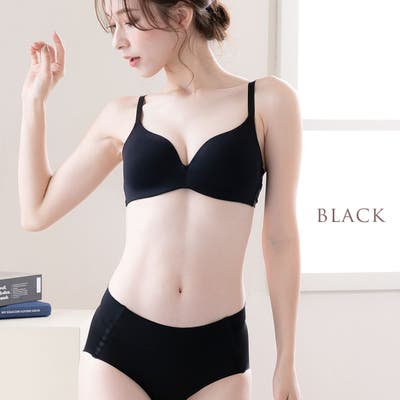 すっきり×盛れる脇高ノンワイヤーシームレスブラジャー&ショーツ