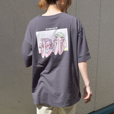 珍しい プリントTシャツ UNION バックプリント /H204 ユニオン 水色