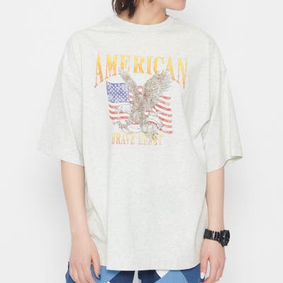 AMERICANイーグルプリント ピグメントＴシャツ[品番：RADM0000956