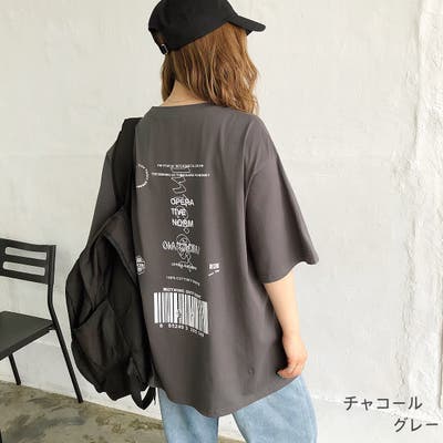 バックプリントルーズTシャツ ロンT 韓国[品番：SHNW0003408