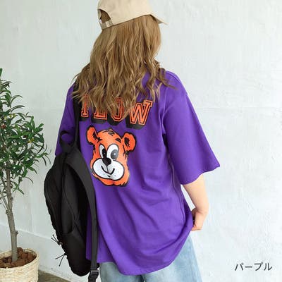 FLOWbearプリントルーズロンT Tシャツ 秋[品番：SHNW0006798]｜SHEENA 