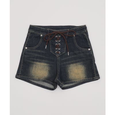 レースアップデニムショートパンツ[品番：WG010095638]｜WEGO