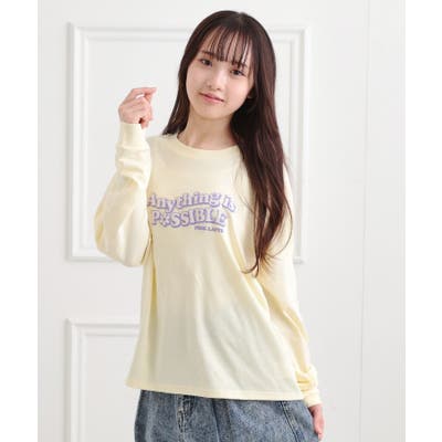 ロゴ発砲プリントロンT[品番：WRDW0215167]｜PINK-latte（ピンクラテ）のキッズファッション通販｜SHOPLIST（ショップリスト）
