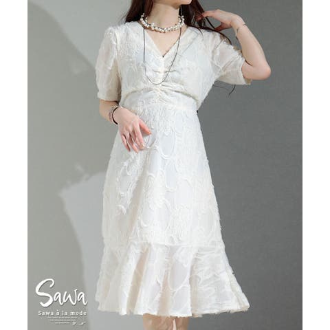 ワンピース ホワイト/白色系(レディース)のアイテム - ファッション