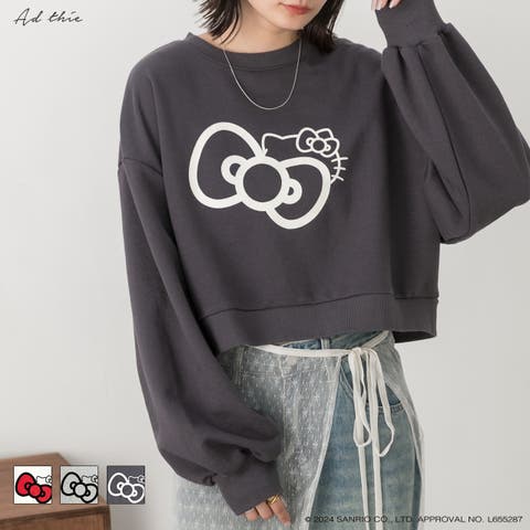 ad thie（アドティエ） | ≪HELLO KITTY≫ リボンデザインショートプルオーバー