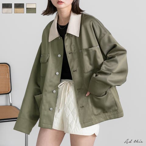 ad thie（アドティエ） | カラー配色ツイルワークオーバージャケット