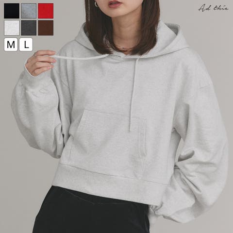 ad thie（アドティエ） | ショート丈スウェットフーディーパーカー