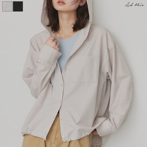 ad thie（アドティエ） | 【2026SS新作】UVカット オーバーサイズフード付きシャツ
