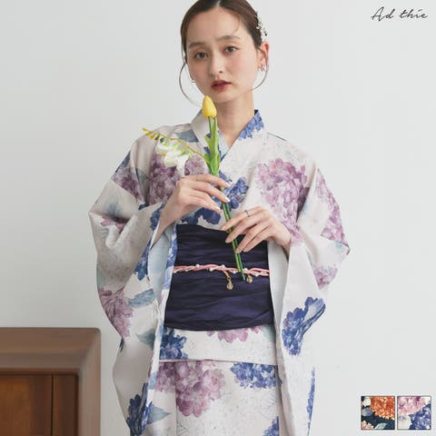 ad thie（アドティエ） | 【2026SS新作】紫陽花柄 セパレート浴衣4点セット ワンピースタイプ