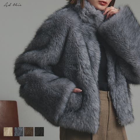 ad thie（アドティエ） | 【2025AW新作】スタンドカラーフェイクファーコート