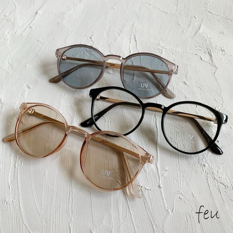 feu（フゥー） | Thin Frame Boston Sunglasse 　プチプラ　サングラス　カラーフレーム　カラーレンズ　UVカット　ユニセックス　ストリート　韓国ファッション