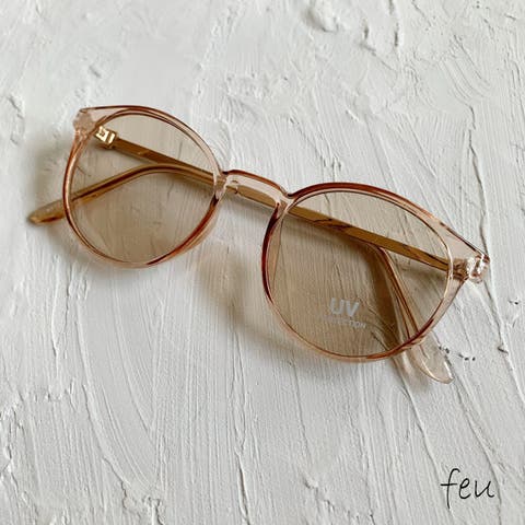 feu（フゥー） | Thin Frame Boston Sunglasse 　プチプラ　　カラーフレーム　カラーレンズ　UVカット　ユニセックス　ストリート　韓国ファッション
