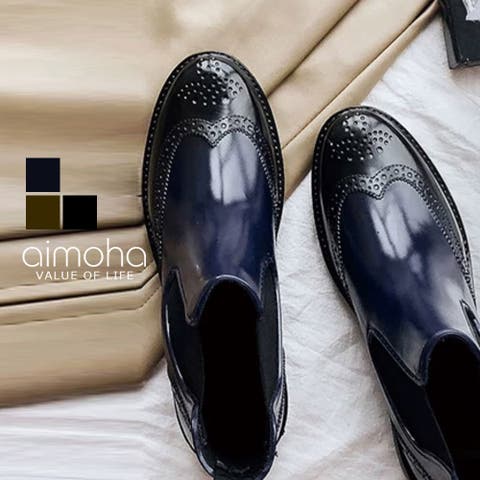 aimoha （アイモハ） | サイドゴアショートレインブーツ レインシューズ ゴム長靴 雨靴 ガーデニングブーツ レディース レインブーツ ショート サイドゴアスノーブーツ