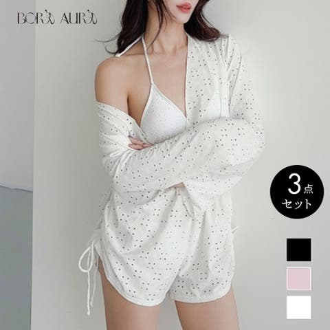 aimoha （アイモハ） | BORA AURA 3点セット レースオールインワン体型カバー水着タンキニ