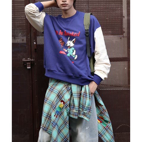 HOOK（フック） | HOOK -original-　キャラクタープリント クルーネックスウェット