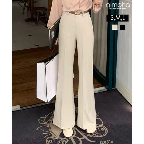 aimoha （アイモハ） | センタープレス セミフレアスラックス