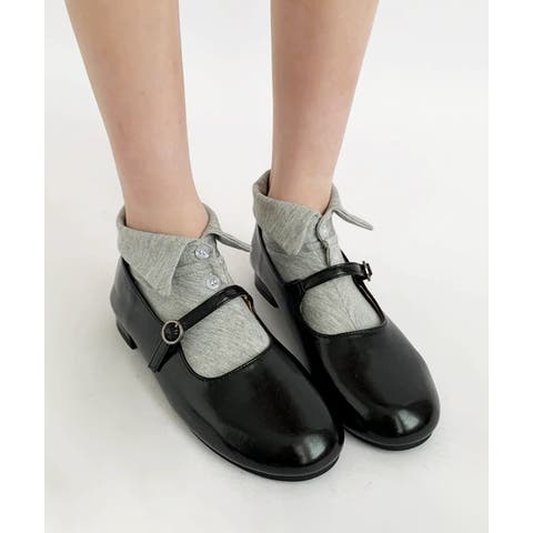 HOOK（フック） | 【HOOK】for girls ポロ襟デザイン　ヴィンテージライク 無地ショートソックス