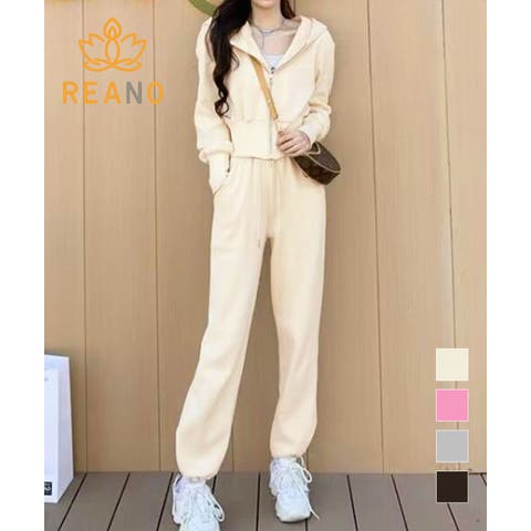 aimoha （アイモハ） | ショート丈ジップパーカー&イージーパンツ セットアップ