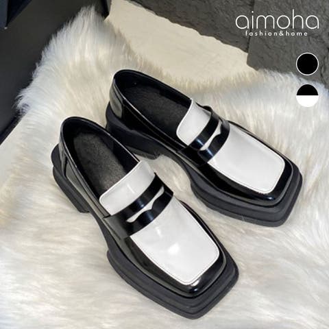 aimoha （アイモハ） | スクエアトゥ 厚底ローファー