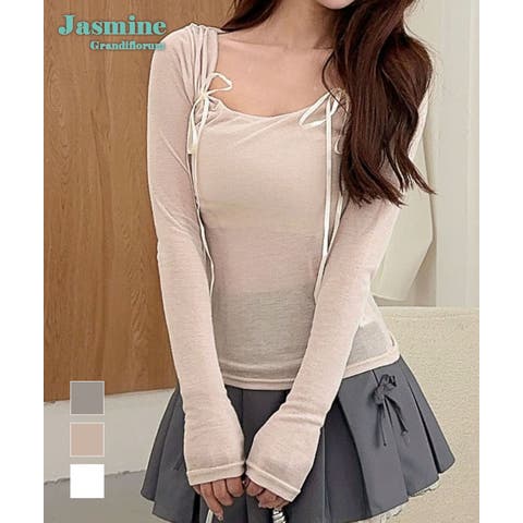 aimoha （アイモハ） | 【Jasmine】リボンスリムTシャツ