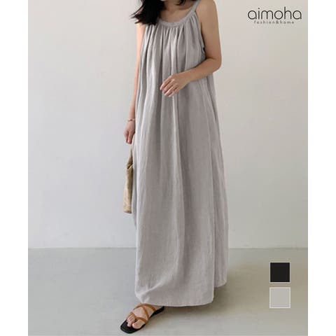 aimoha （アイモハ） | コットンリネン混ロングキャミソールワンピース