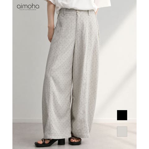 aimoha （アイモハ） | ドット柄ワイドパンツ