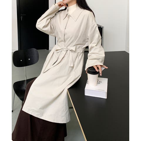 aimoha （アイモハ） | 【BANICO】袖ストライプ ロングシャツコート