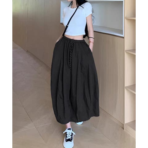 aimoha （アイモハ） | ウォッシュコットンバルーン切り替えロングスカート