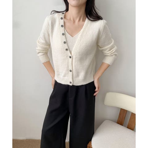 aimoha （アイモハ） | キャミソール付きふんわりニットカーディガンセット　アンサンブル