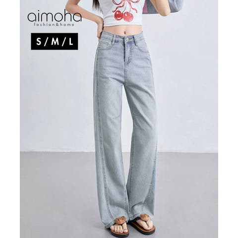 aimoha （アイモハ） | ライトデニムワイドパンツ