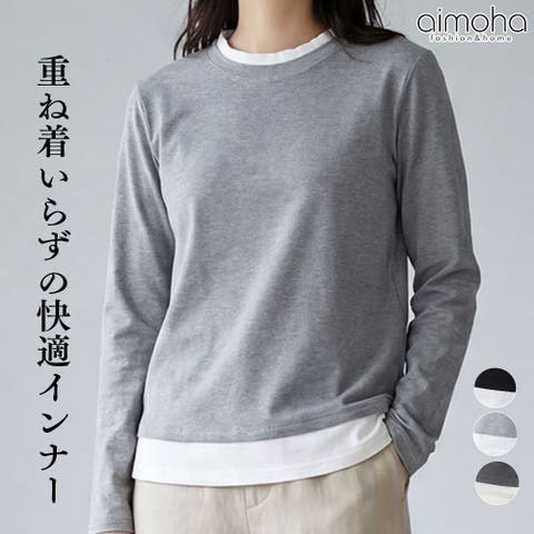 aimoha （アイモハ） | バイカラークルーネックニットプルオーバー