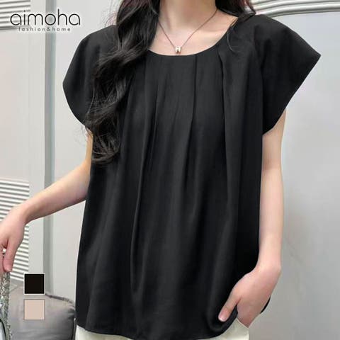 aimoha （アイモハ） | フレンチスリーブ ドレープカットソー