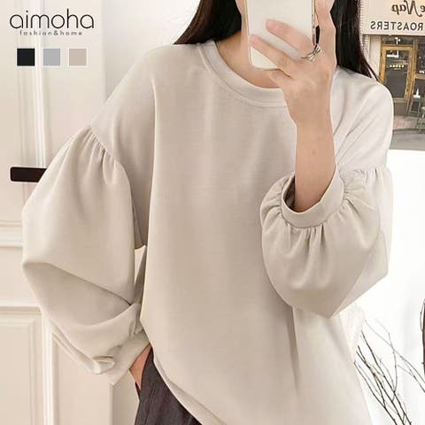 aimoha （アイモハ） | ボリュームスリーブ ソフトタッチ プルオーバー