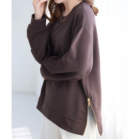 alotta（アロッタ） | サイドジップあったか裏起毛プルオーバー