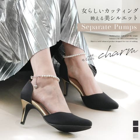 AmiAmi（アミアミ） | ラメ ストラップ ハイヒール パンプス レディース