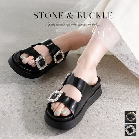 AmiAmi（アミアミ） | 厚底 ダブルベルト サンダル レディース