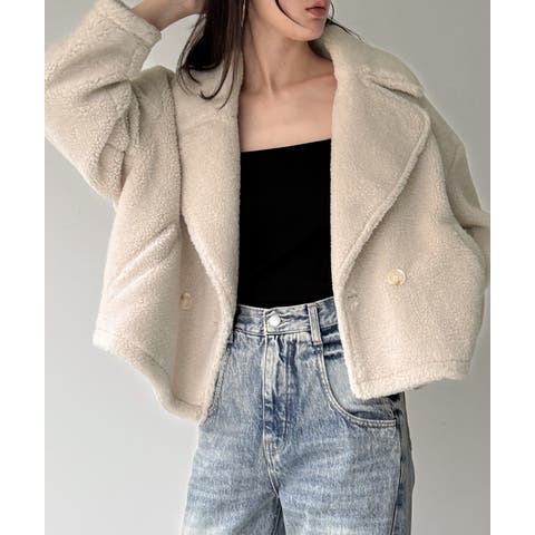 JUNOAH(ジュノア) | クロップドボアコート