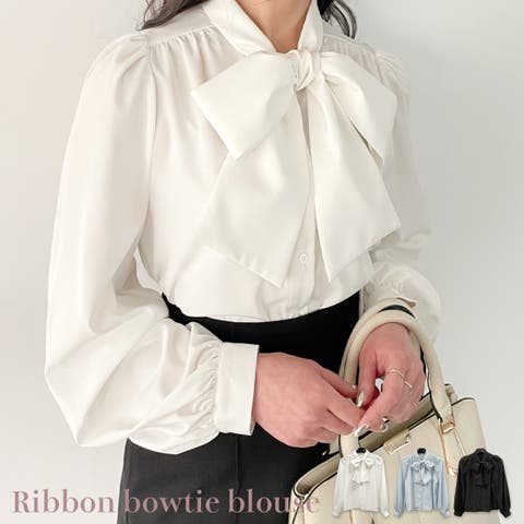 JUNOAH(ジュノア) | リボンボウタイブラウス