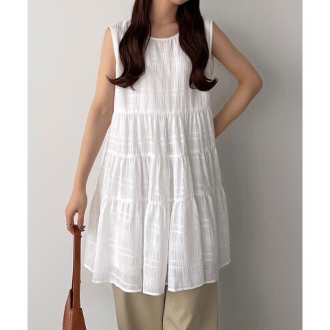 JUNOAH（ジュノア） | callautia　シアーチェックティアードチュニック