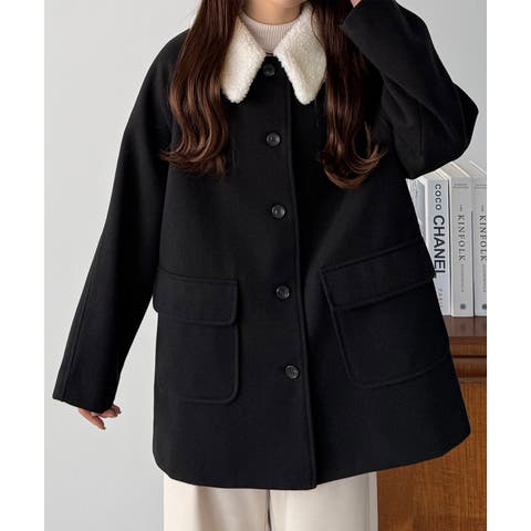 JUNOAH（ジュノア） | callautia　ボアカラーミドルコート