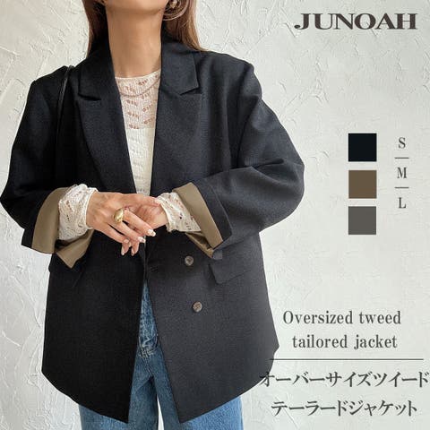 JUNOAH（ジュノア） | オーバーサイズツイードテーラードジャケット