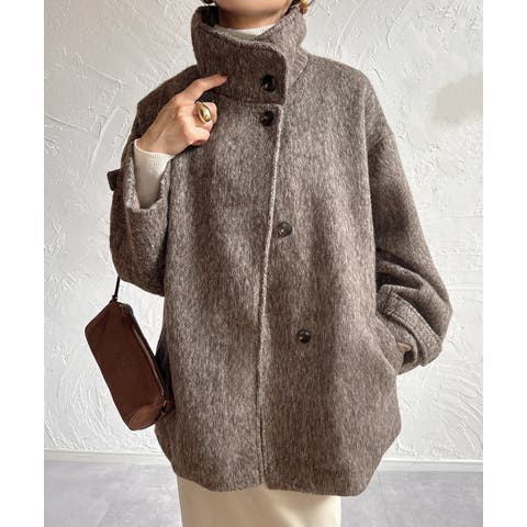 JUNOAH（ジュノア） | スタンドカラーシャギーコート